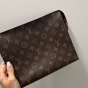 Louis Vuitton Dark Brown Monogram Toiletry Bag large